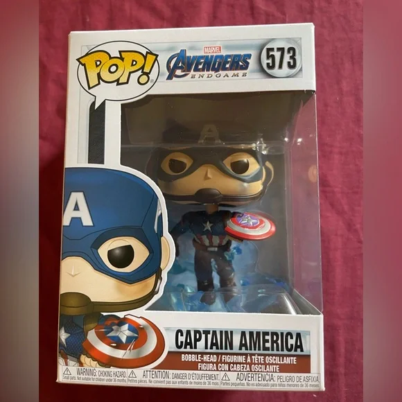Funko Pop! Marvel Captain America Figure - Blue, Red, White - Picture 1 of 6